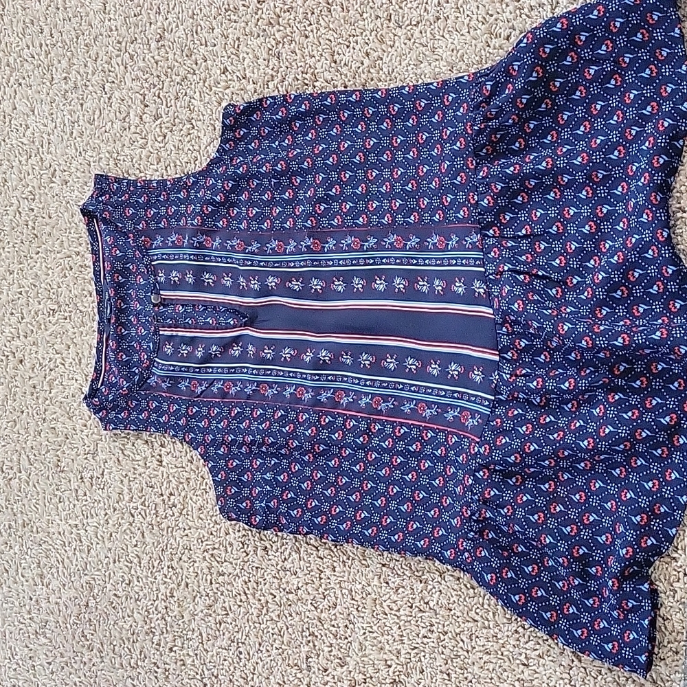 Blue tank blouse